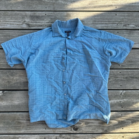 Van Heusen Casual Blue Button Down Shirt - Picture 1 of 3